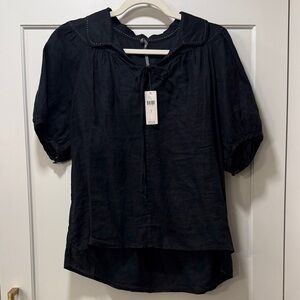 anthropology Black Women's Top NWT